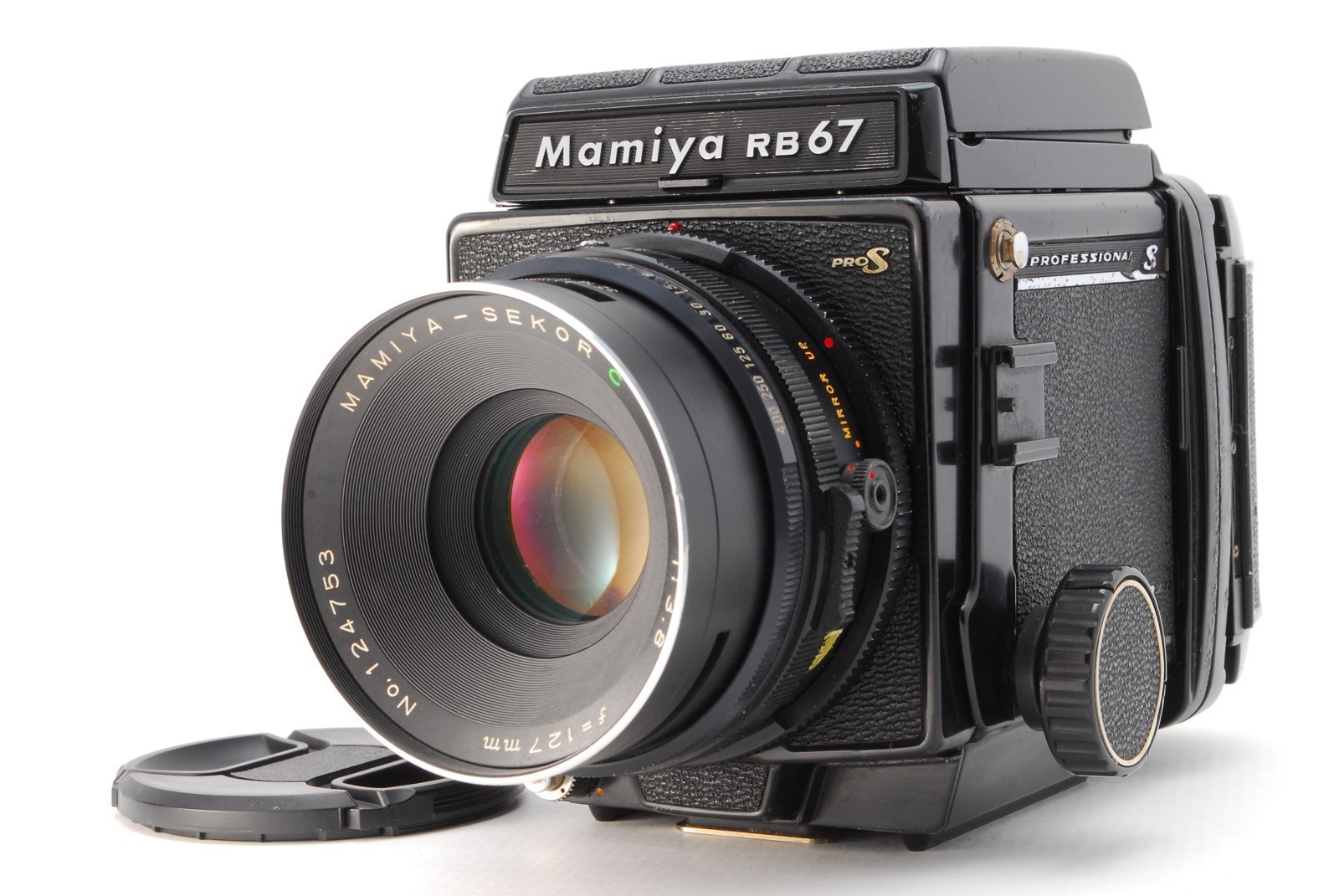 [Exc+5] Mamiya RB67 Pro S Film Camera Sekor 127mm f3.8 Lens 120 Back From JAPAN