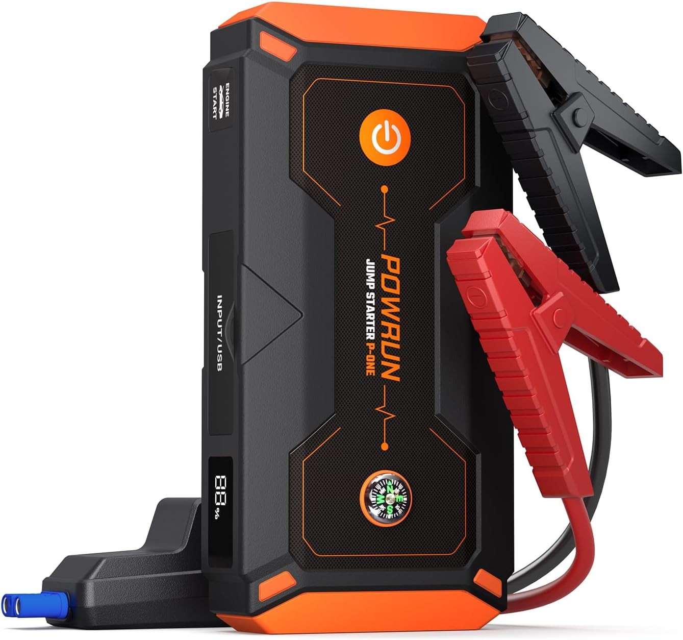2000A Jump Starter, 12V Car Battery Pack for Gas/Diesel, Orange