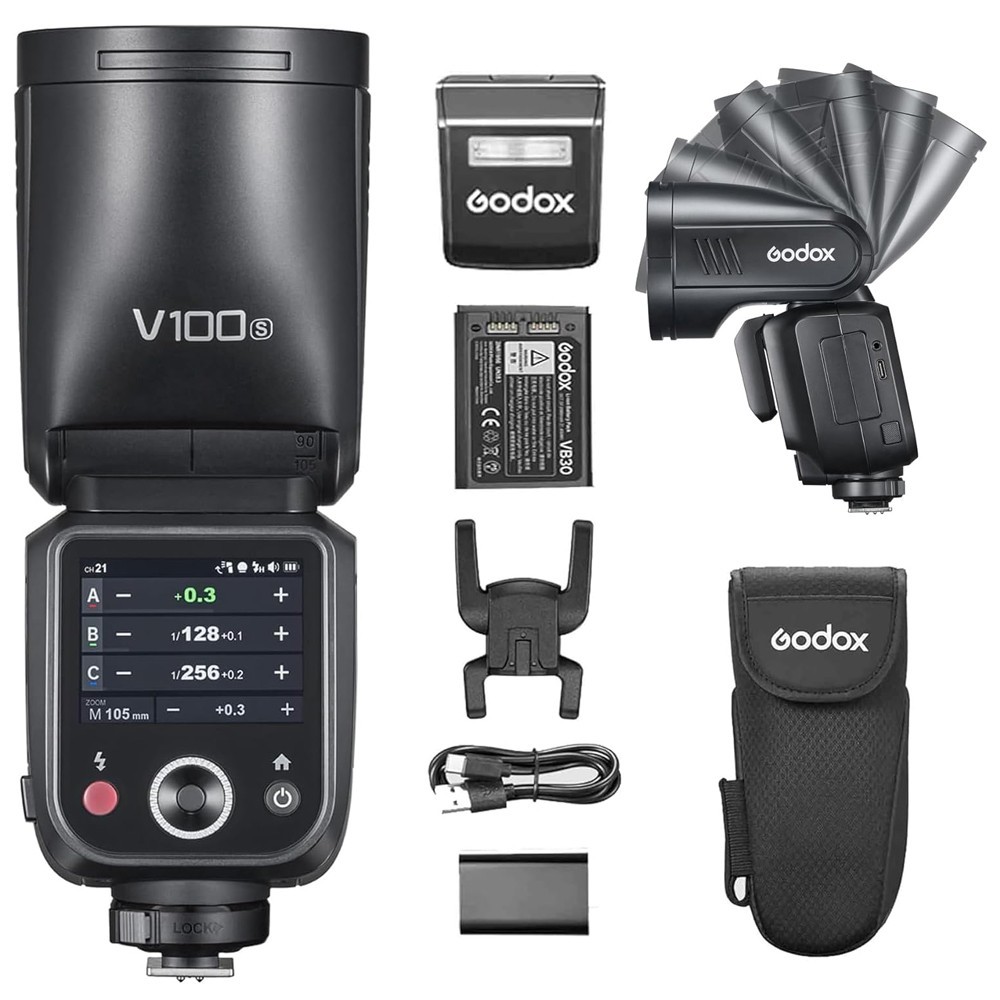 US Godox V100S Flash 2.4G V100-S Round Head Touch Screen Flash for Sony Camera