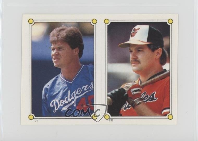 1987 Topps Album Stickers Jim Traber Rick Honeycutt #232-71 0au4