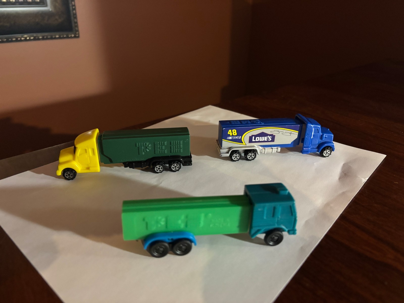 Vintage Lot Of 3 Tractor Trailer Pez Dispensers