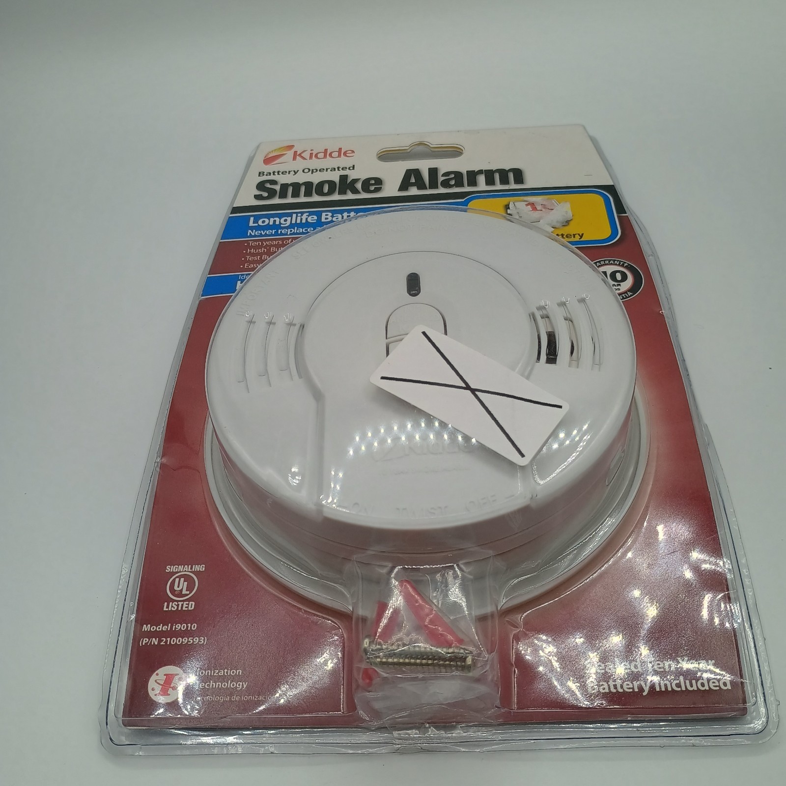 Kidde i9010 Smoke Alarm (10 year battery) Hush Button Easy Install