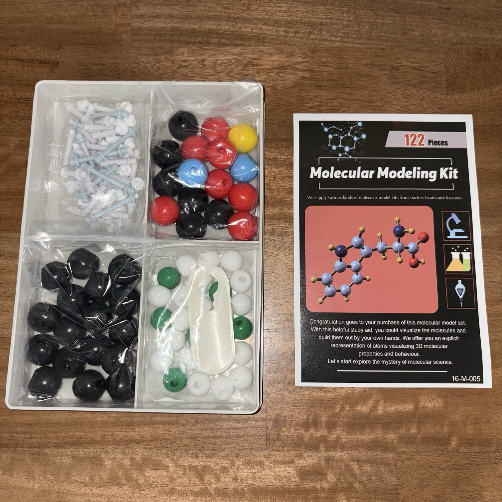 122 Pcs Organic Chemistry Molecular Model Student and Teacher Kit, Molecular ...