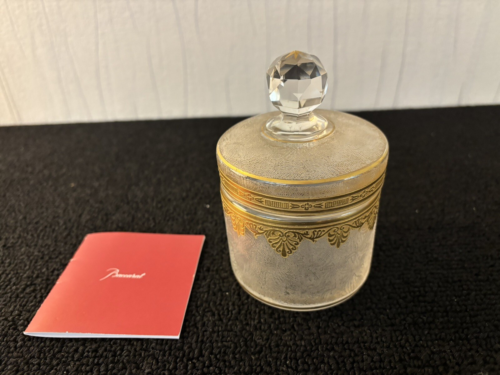 Frosted Gold Box In Baccarat Crystal