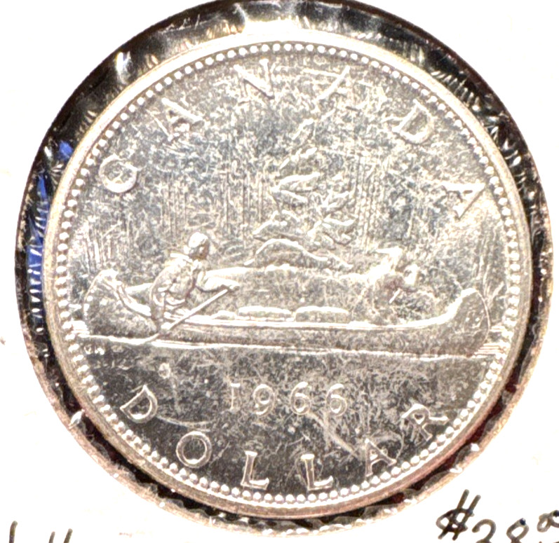 Canada 1966 silver dollar KM 58 Gem BU