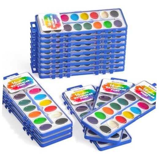  16 Colors Watercolor Paint Set Bulk, 15 Pack, Watercolor Paint Set with Paint 