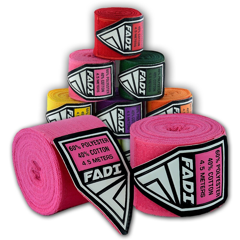 Fadi Pink Boxing Hand Wraps 180" Quick Wraps MMA Muay Thai Kickboxing