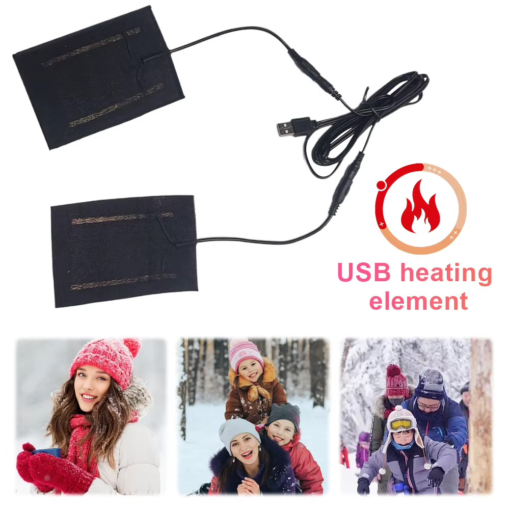 Electric Foot Warmer Double Feet Slippers USB Charging Foot Warm Pads Detachable