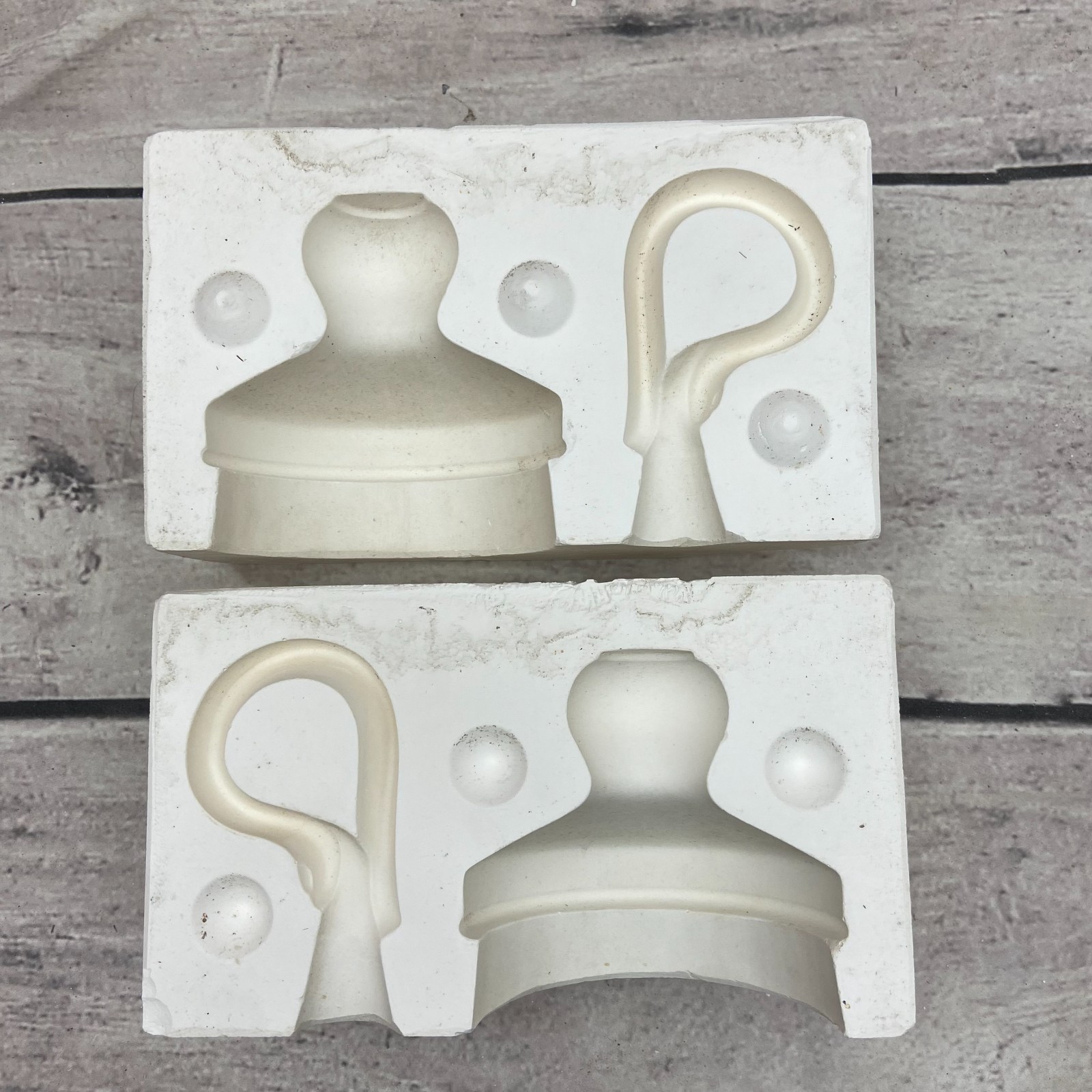 Vintage 1975 Ceramic Casting Mold Candlestick #1874