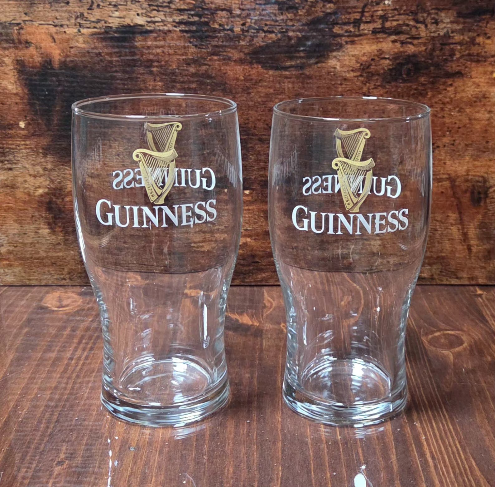 2 Guinness 20 oz Tulip Beer Glasses Dublin Ireland New