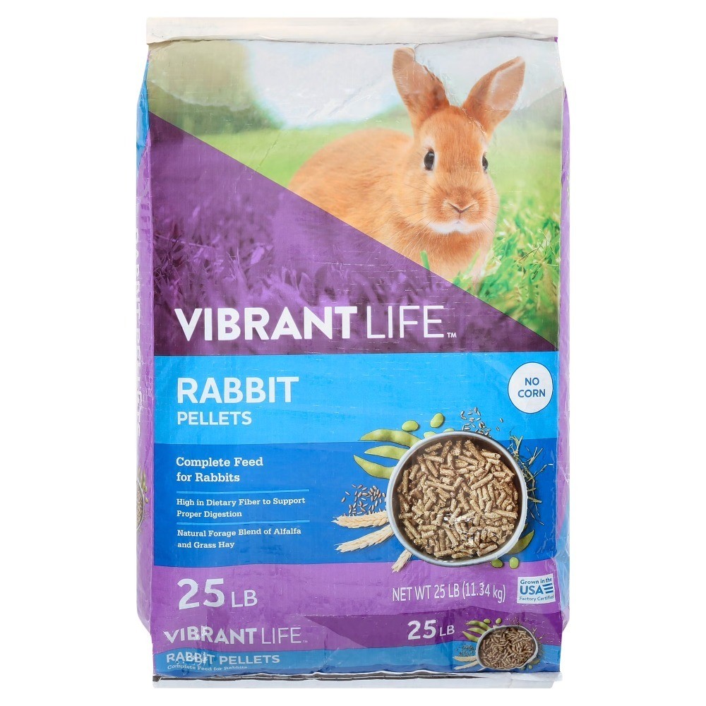 Rabbit Food Pellets 25 lb Bag Premium Alfalfa Hay for Rabbits Guinea Pigs
