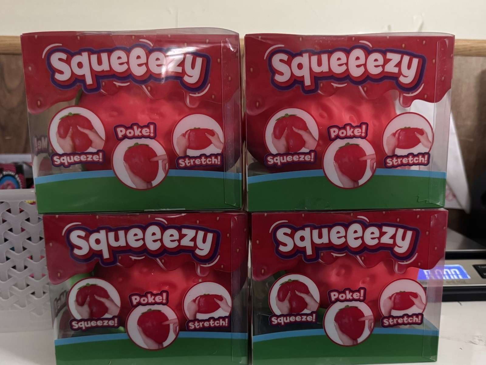 Sunny Days Squeezy Strawberry Sensory Fidget Squeeze Toy Fast Ship