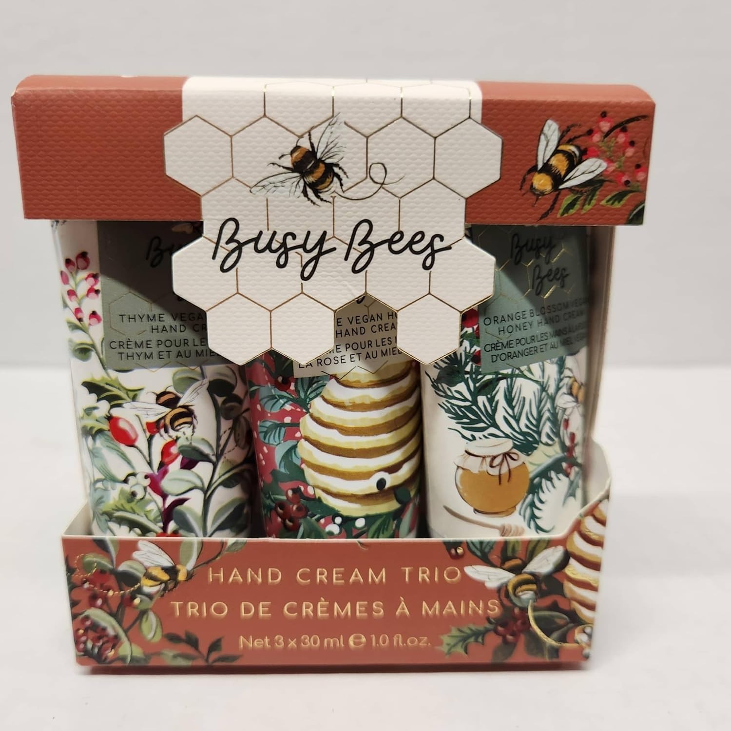 Heathcote & Ivory Busy Bees Rustic Vegan Honey Hand Cream Trio Set