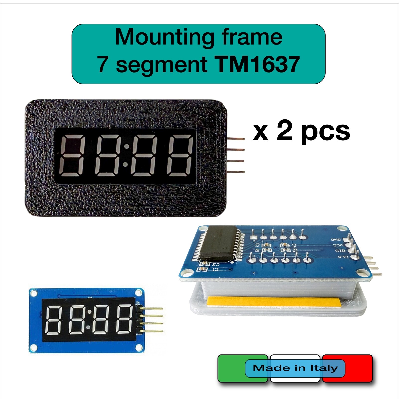 7 Segment LED Mount Frame TM1637 DISPLAY Frame Case Frame Numbers 4