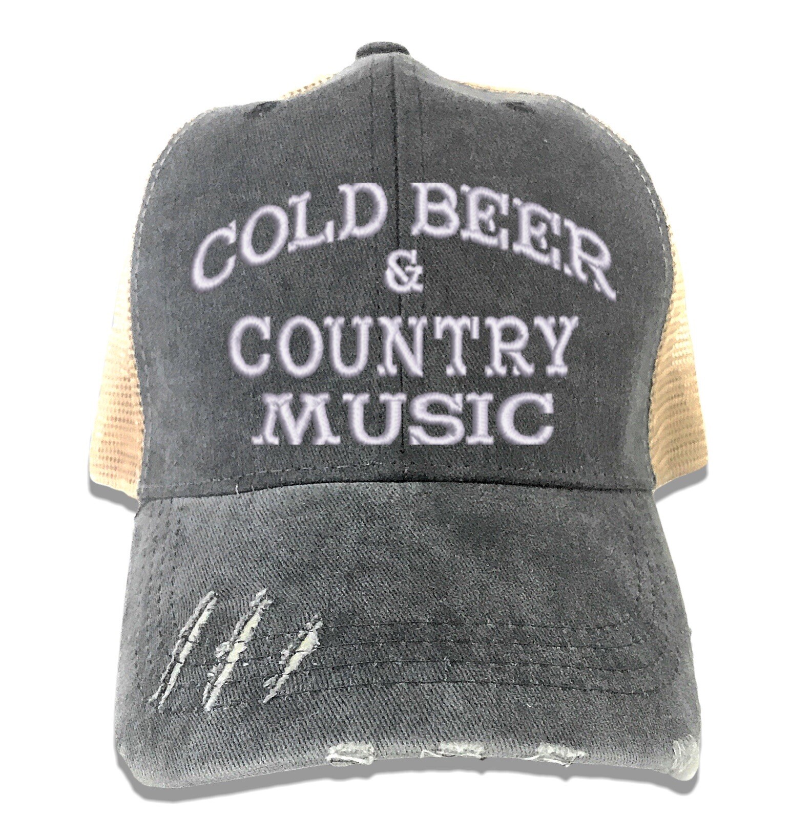 Vintage Trucker Hat Embroidery Ball Cap Country Music Beer Drinking Unisex Gift