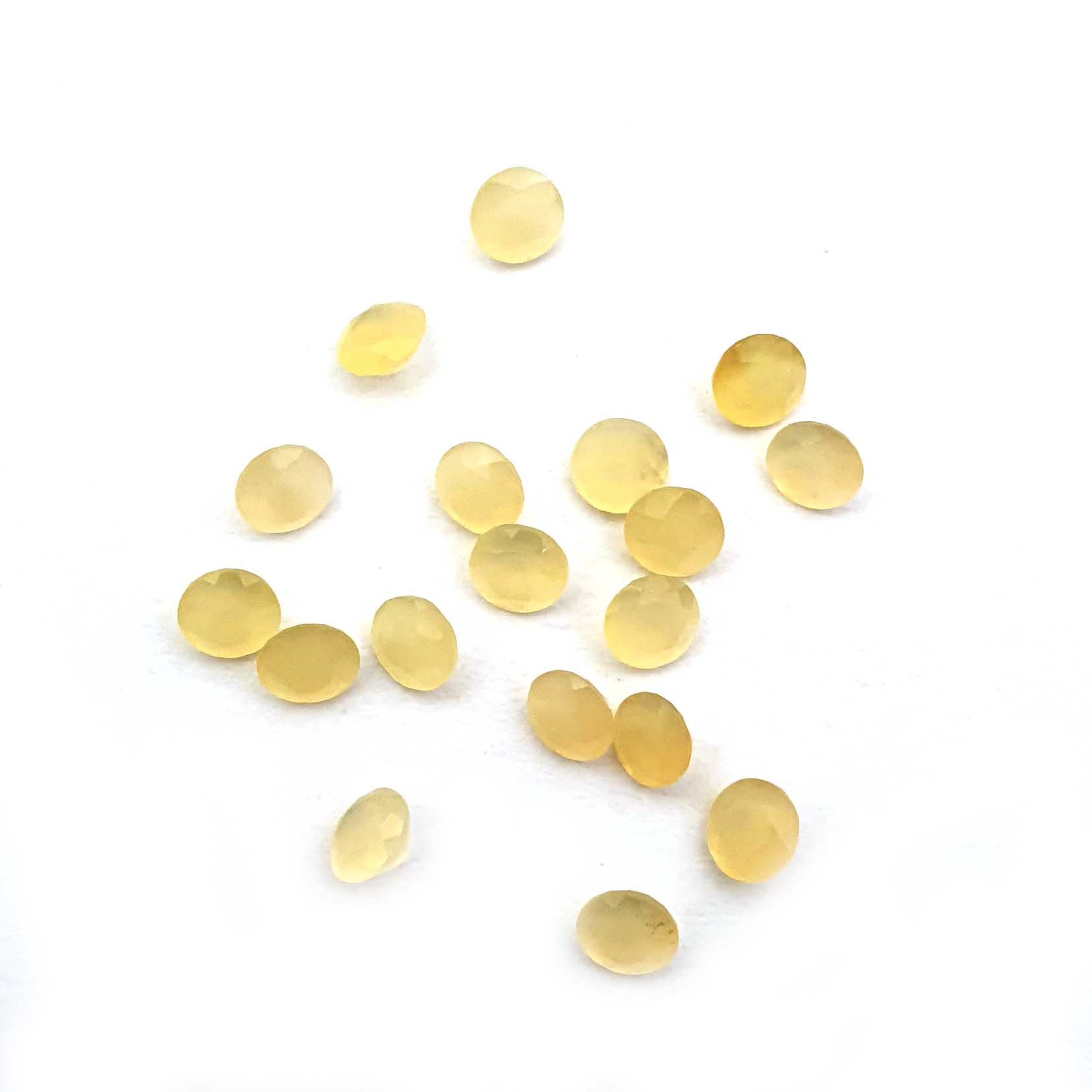 Natural Yellow Opal Round Cut Loose Gemstone Lot 18 Pies 4 MM 2.98 CT