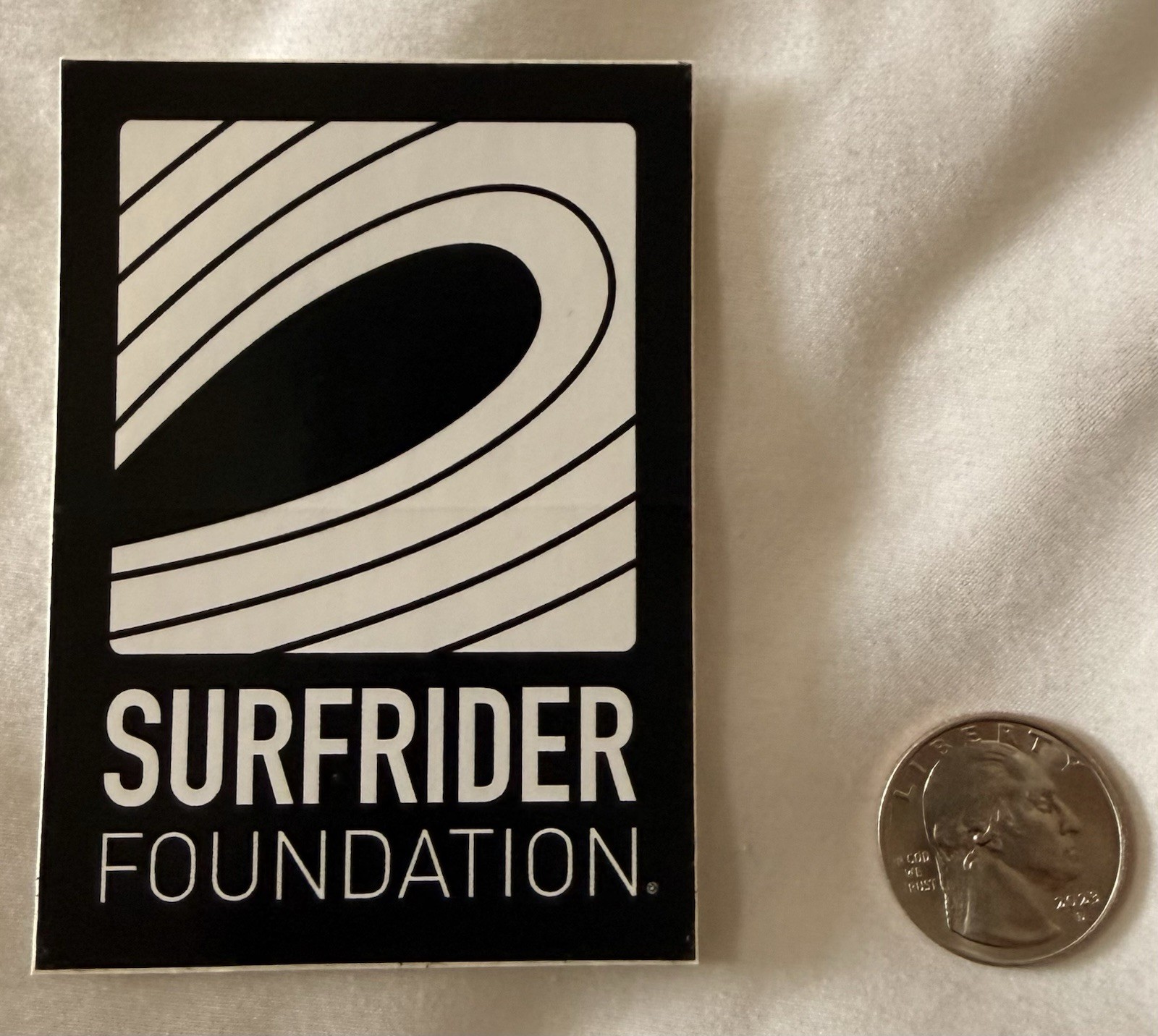 Vintage NOS Original Surfrider Foundation Wave Sticker! Rare! Black! Surfing!
