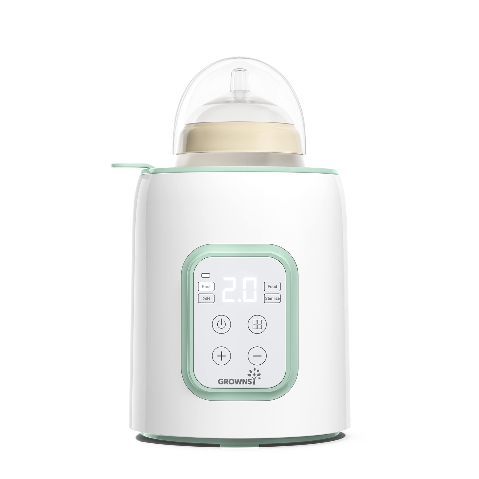 Warmer Bottle 8-in-1 Fast Milk Timer Temp Control Green Baby Grownsy Breastmilk