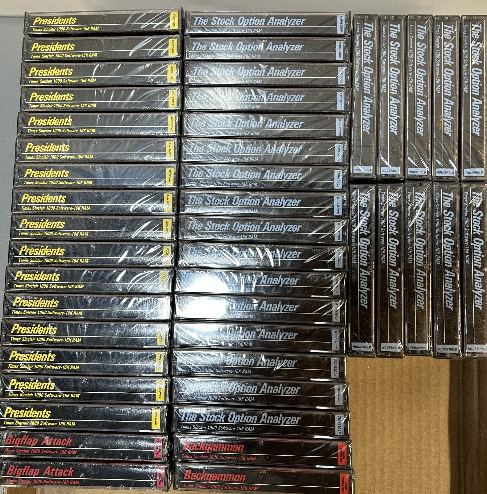 Large Lot of  46 Timex Sinclair 1000 Cassettes New in Pkg