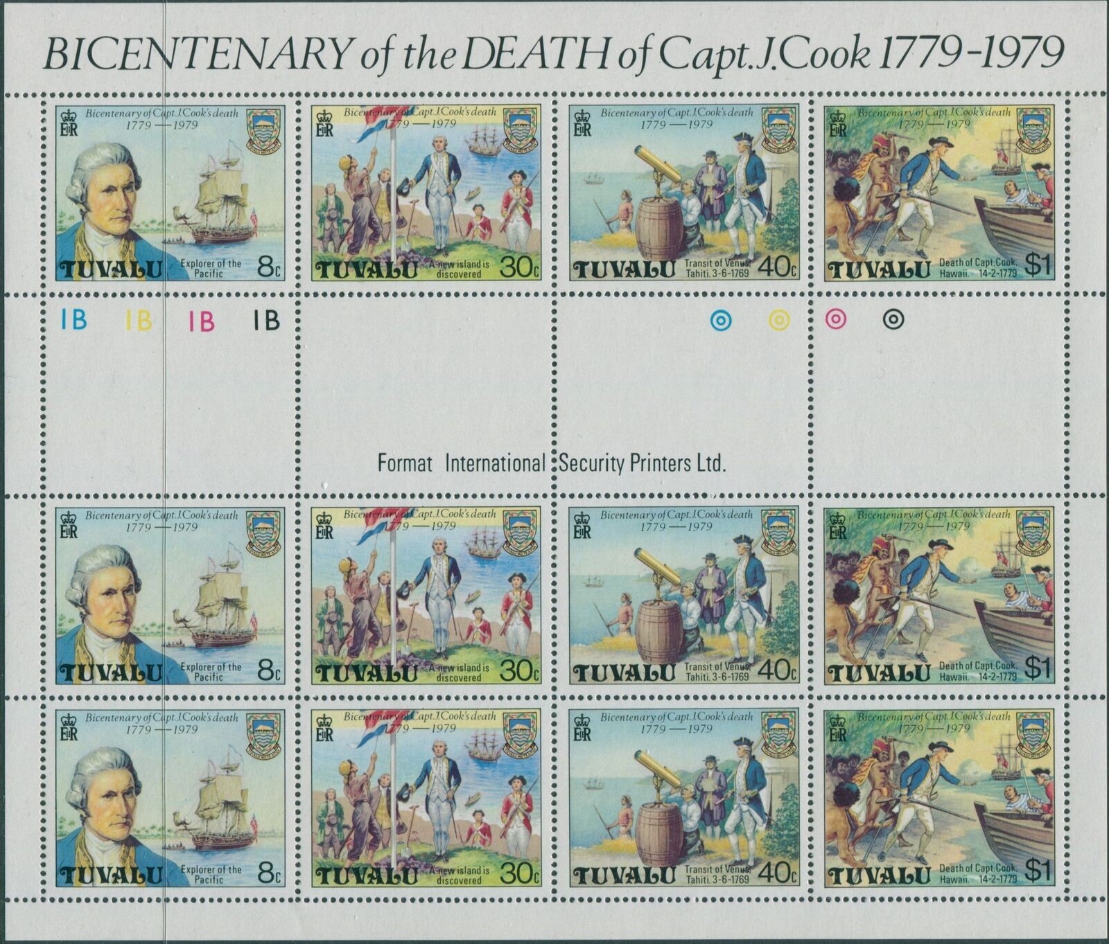 Tuvalu 1979 SG123-126 Cook sheet MNH