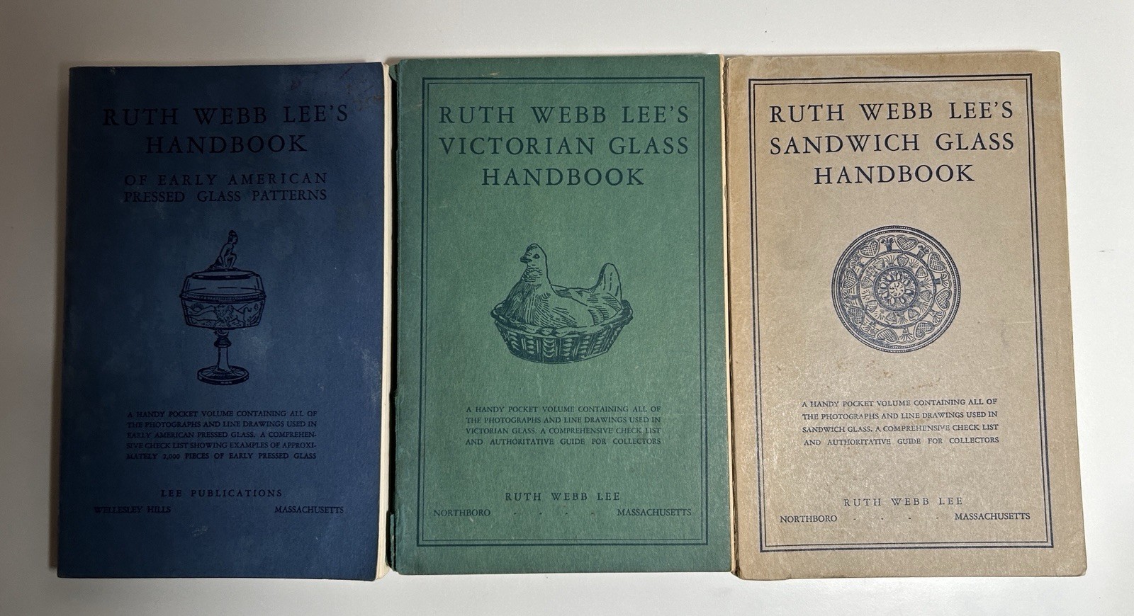 Ruth Webb Lee Glass Handbook Lot – Early American, Victorian & Sandwich Glass
