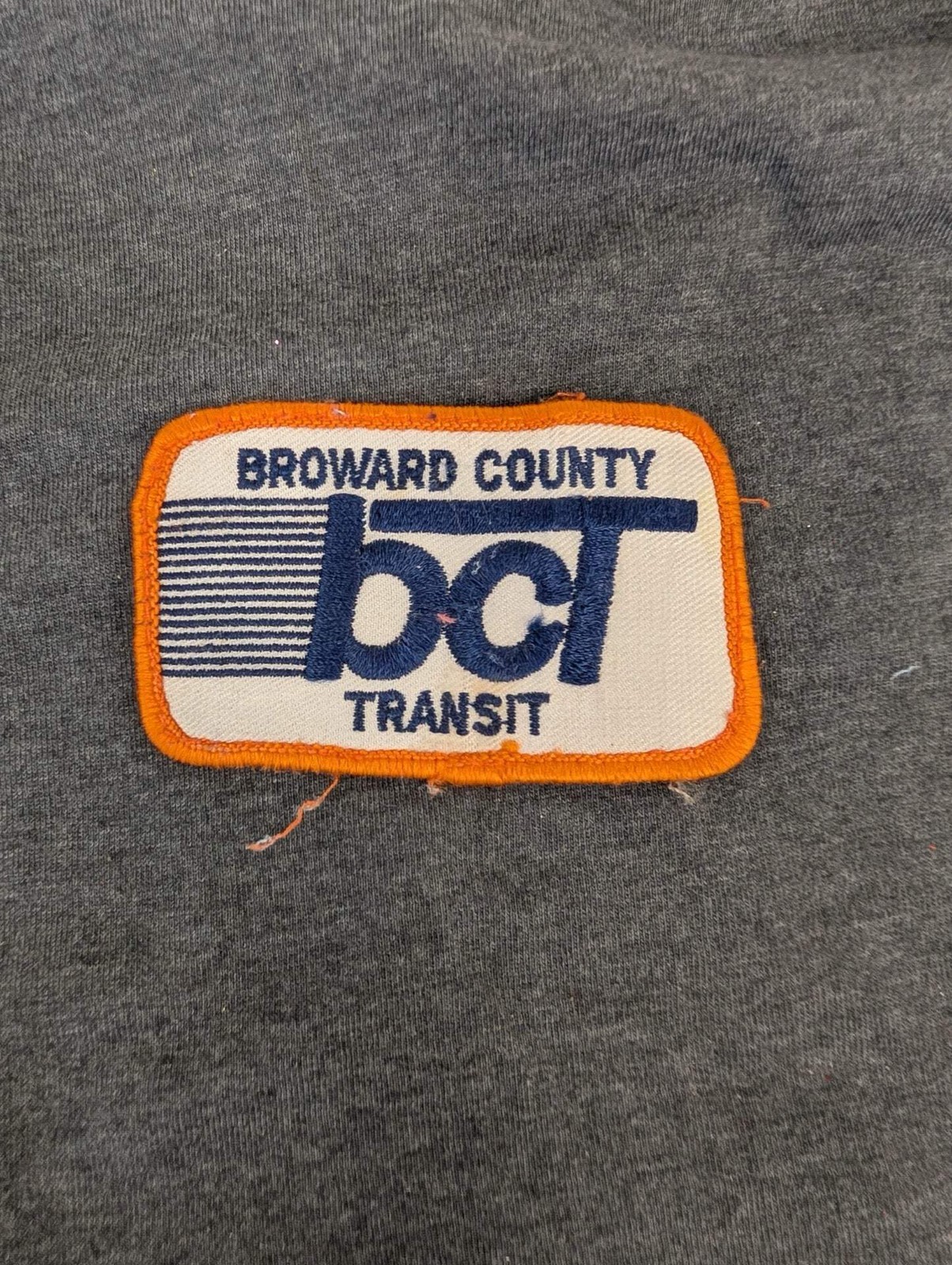 Vintage Broward County Transit Patch BCT Logo Florida Public Transport