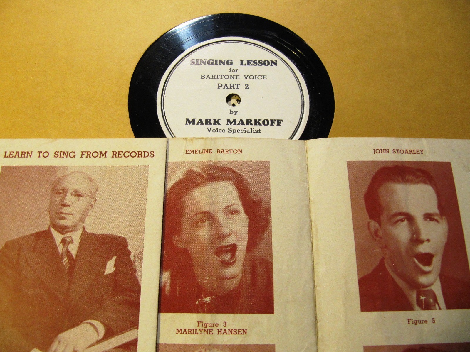 1939 Mark Markoff HOLLYWOOD VOICE TEACHER Lesson BARITONE Record Tony Martin