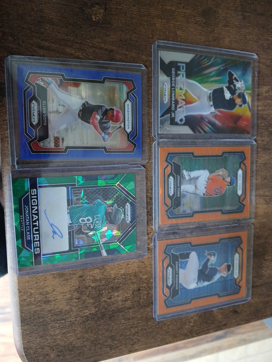 Lot Of 5 2024 Prizm Baseball Cards, Numbered Rookie And Signature