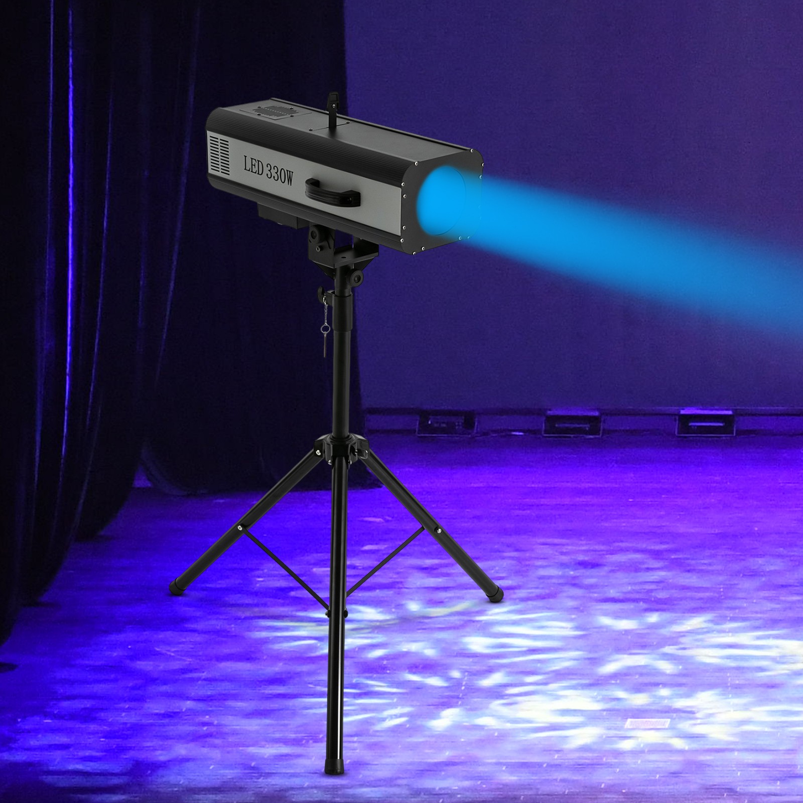 330W RGBW LED Stage Spotlight Follow Spot Light DJ Disco Light Beam w/Tripod