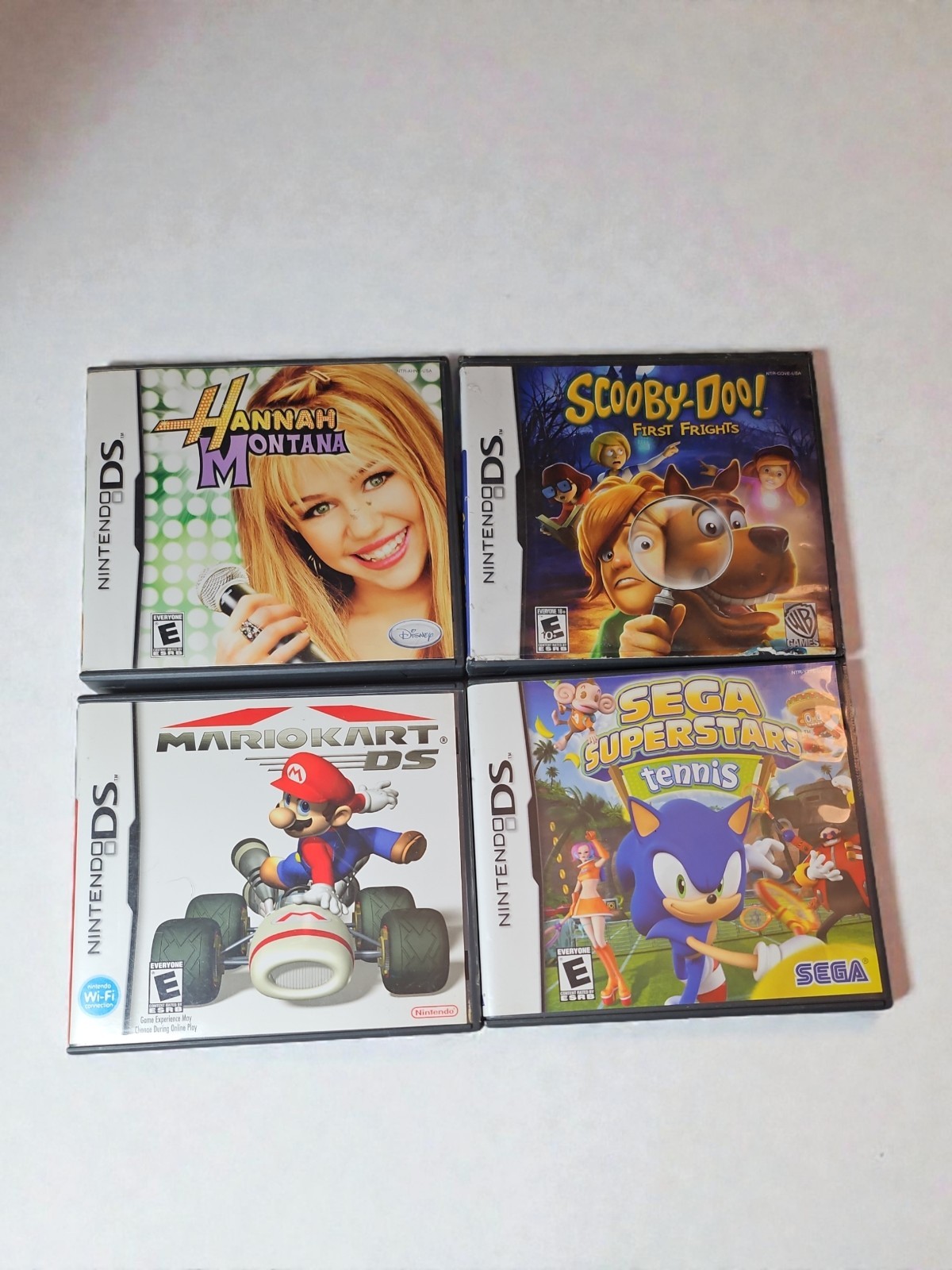 Lot of (4) Nintendo DS Cases & Manuals ONLY  NO GAMES