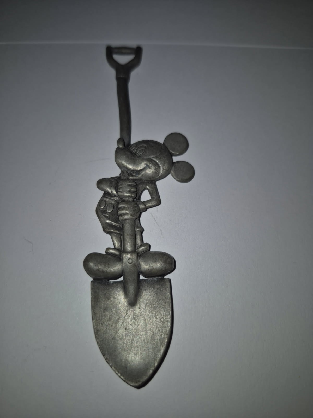 Walt Disney Parks Pewter Collectable Shovel Spoon Mickey Mouse 4" E9 Vintage