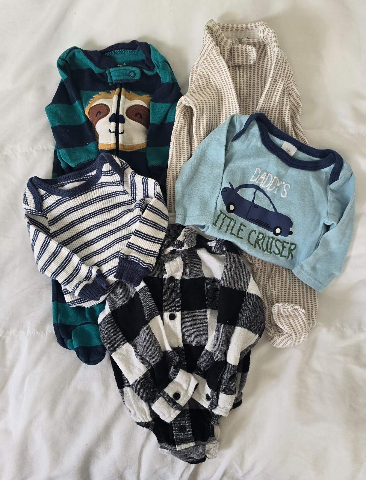 Baby Boy Bundle, Size 0-3 Months, 5 items, Bass Pro, Carters, and More! GUC