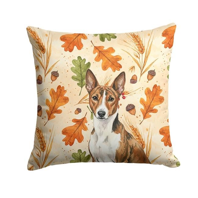 Carolines Treasures WDK7693PW1414 14 x 14 in. Brindle & White Basenji Heirloo...