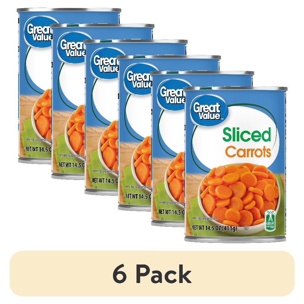 Canned Sliced Carrots 6 Pack 14.5 Oz Vegetable Pantry Staple
