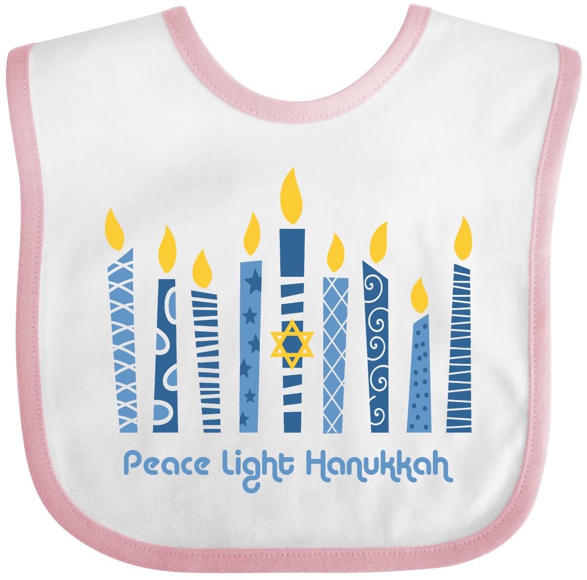 Inktastic Peace Light Hanukkah Baby Bib Chanukah Festival Lights Jewish Menorah