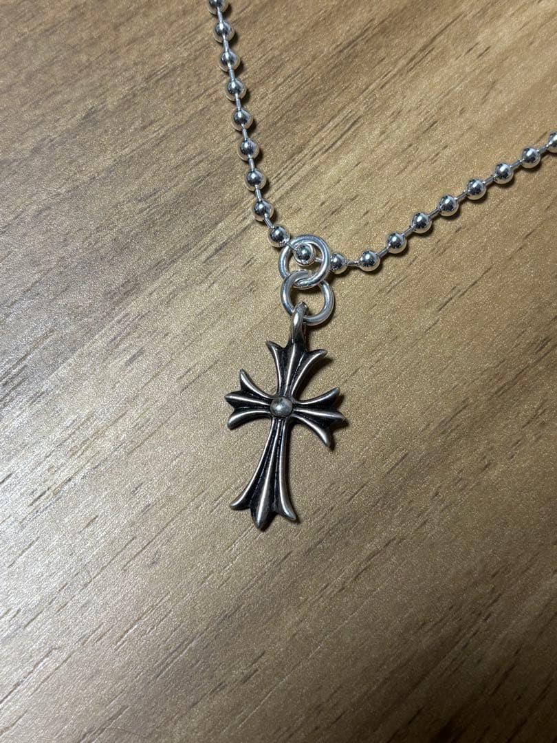 Chrome Hearts Tiny CH Cross Charm Pendant Sterling Silver