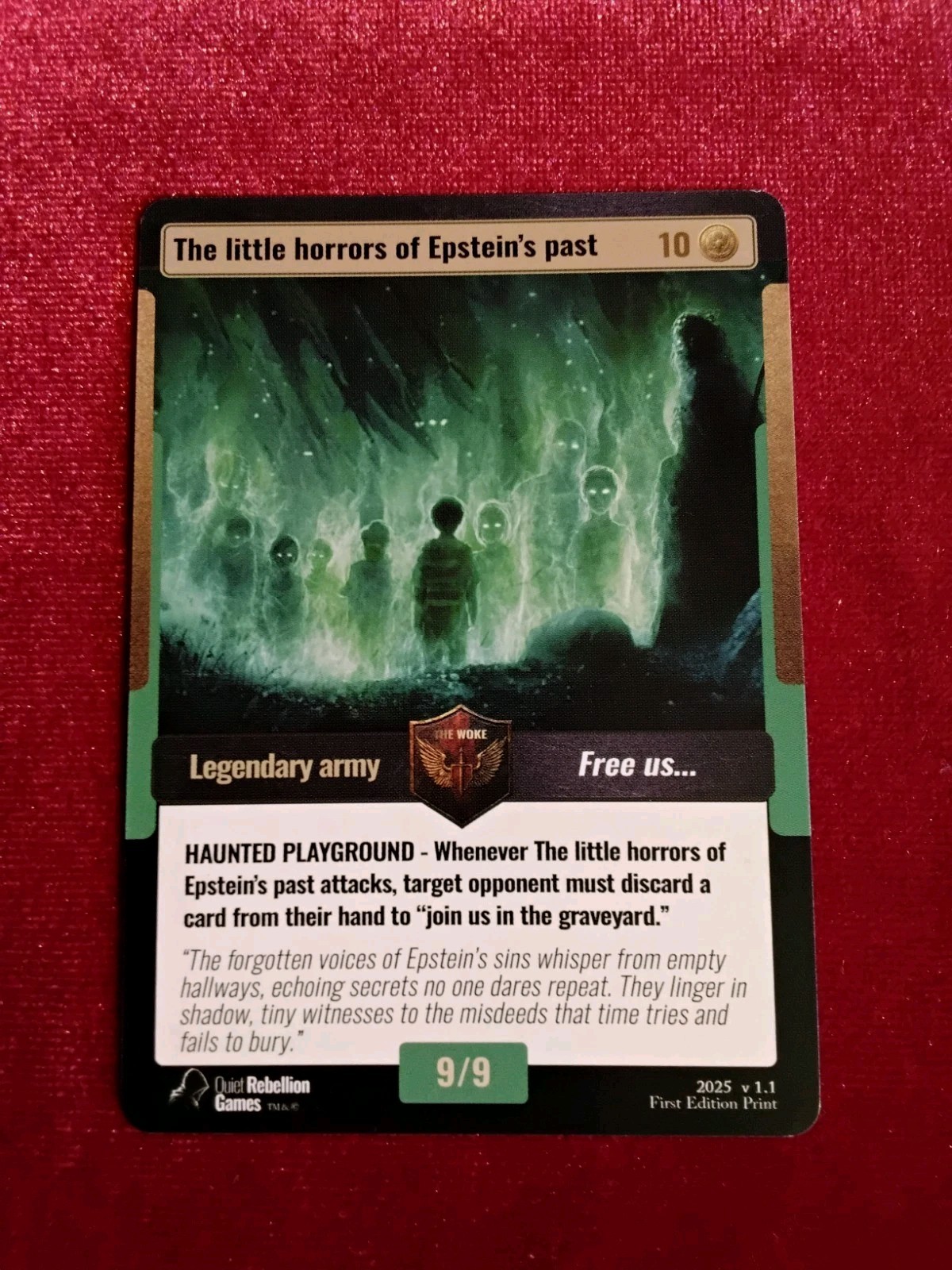 World War Woke : 1st Edition TCG  The Little Horrors Of Epstein's Past - Free Us