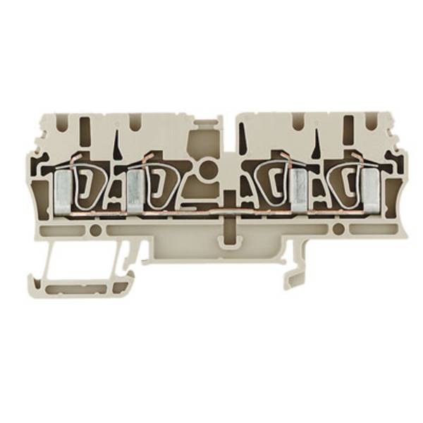 Weidmüller 160850000-100 Dark Beige 10 Spring Sectional Through Clamp