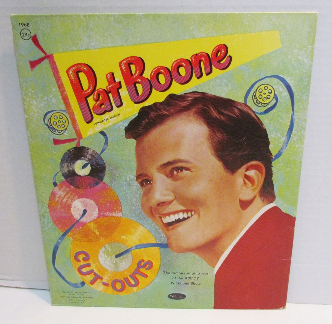 PAT BOONE 1959 CUT-OUTS PAPER DOLL SET by WHITMAN VINTAGE ORIGINAL UNUSED UNCUT