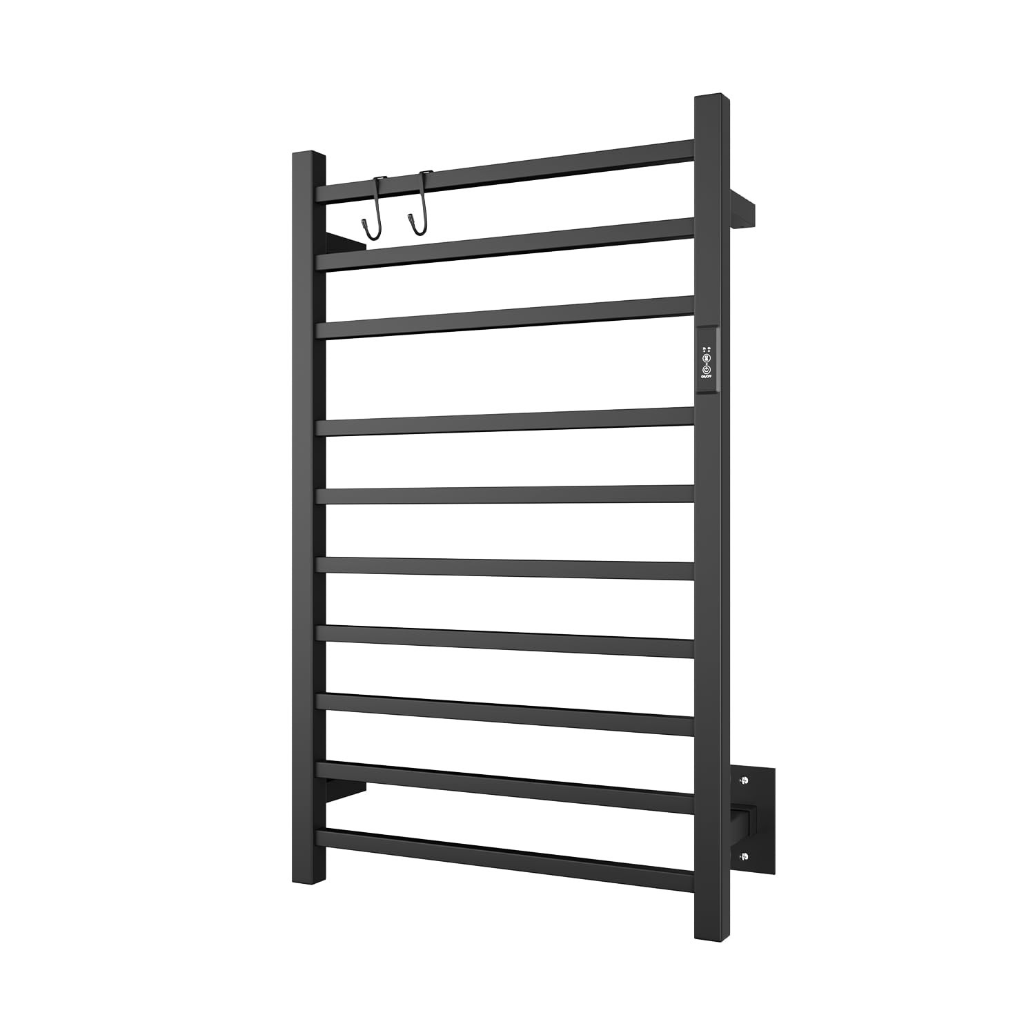 Wall Mounted Towel Warmer Square 10 Bars with Plug-in and Hardwired Options 3...
