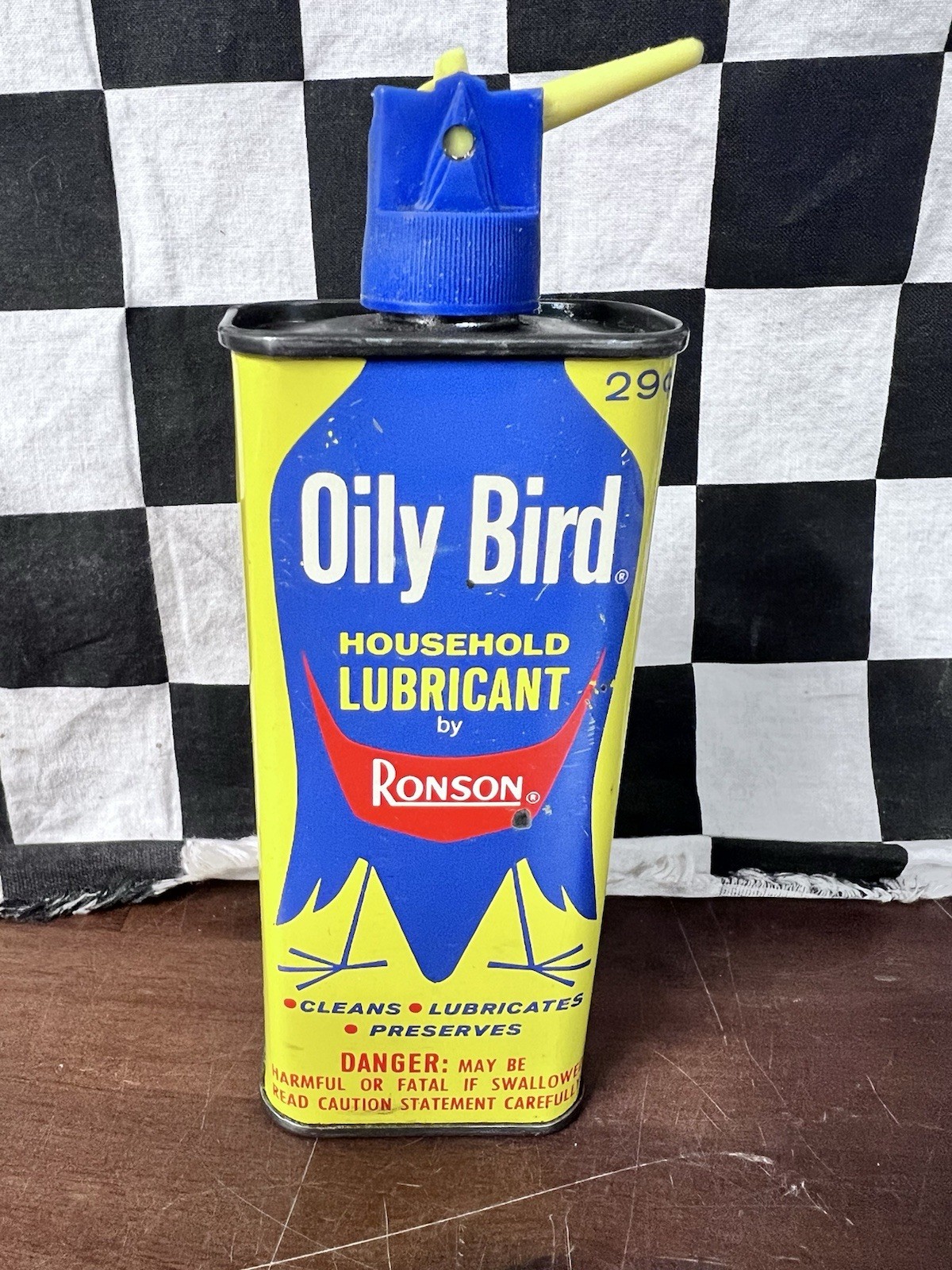 Vintage Ronson Oily Bird Houshold Lubricant Can  90% Full