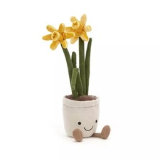 Daffodil Flower Plant Soft Plush Toy with Dust Bag Jelly Christmas Gift