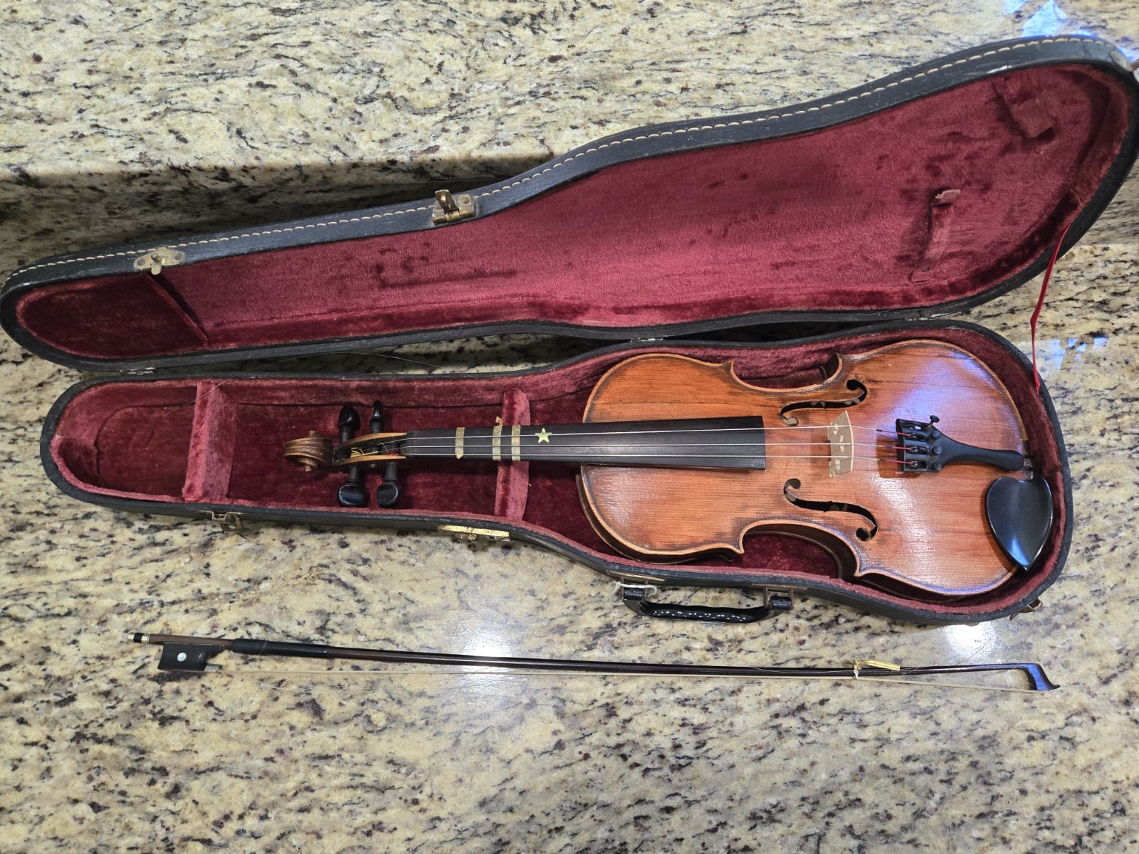 Dark Steiner Copy Germany Late 1800's 4/4 ~ Violin Case & Bow