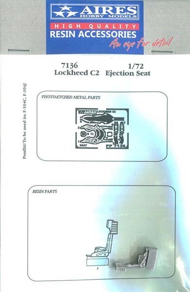 Iris 7136 1/72 F-104C/J Lockheed C2 injection seat (with etching belt)