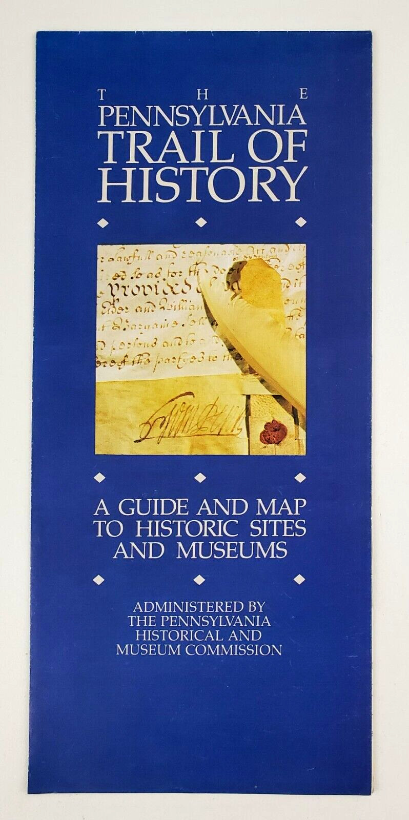 1980s Pennsylvania History Trail Guide Map Sites Museums Vintage Travel Brochure