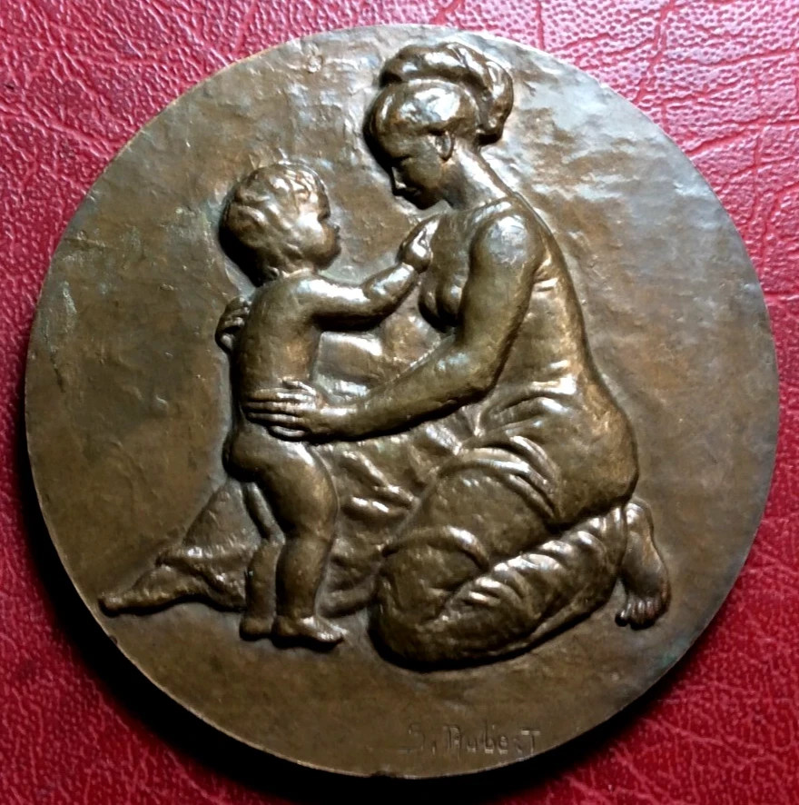 « Love Breastmilk One Child With Sa Mother » Medal Of S.Aubert
