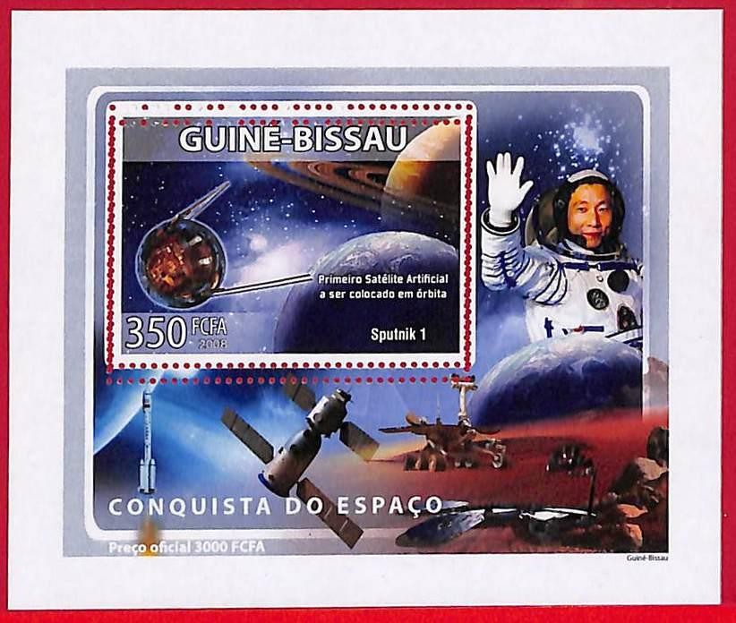 A5032 - GUINE-BISSAU - ERROR MISPERF Stamp Sheet - 2008 - SPACE