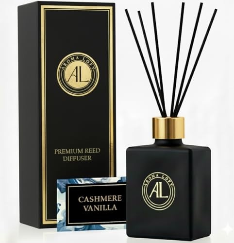 Reed Diffusers for Home | Premium Fragrance Diffuser | Cashmere Vanilla Black