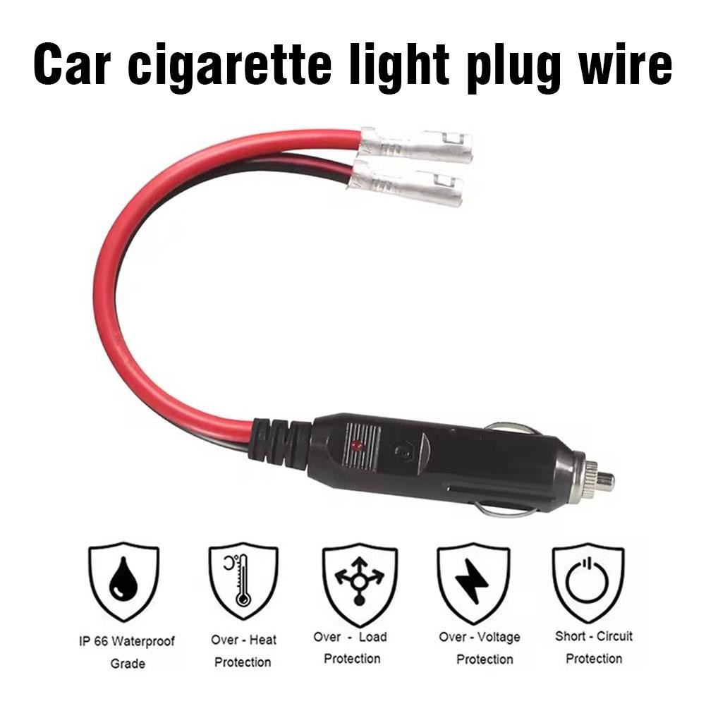 12V / 24V Male Car Cigarette Lighter Socket Plug Connector W-ireabl Q0C9