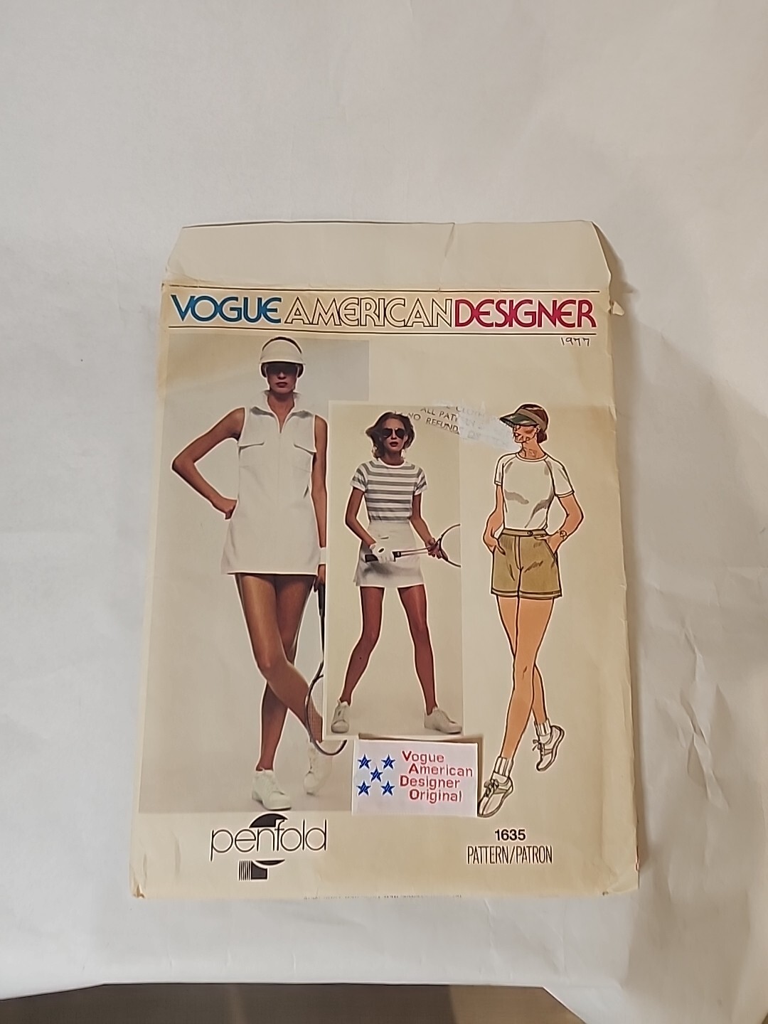 Vogue American Designer Pattern 1635 Tennis Outfit By Penfold From 1977 Uncut